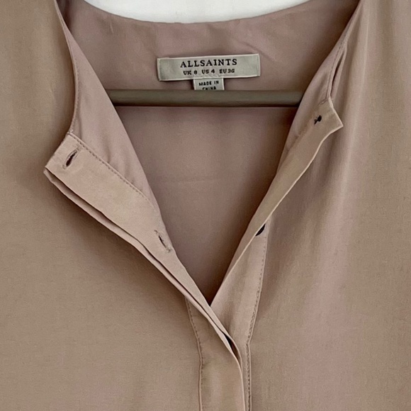 All Saints Romantic Roka Dress in Blush Pink, Women's Size 4 - Picture 8 of 12